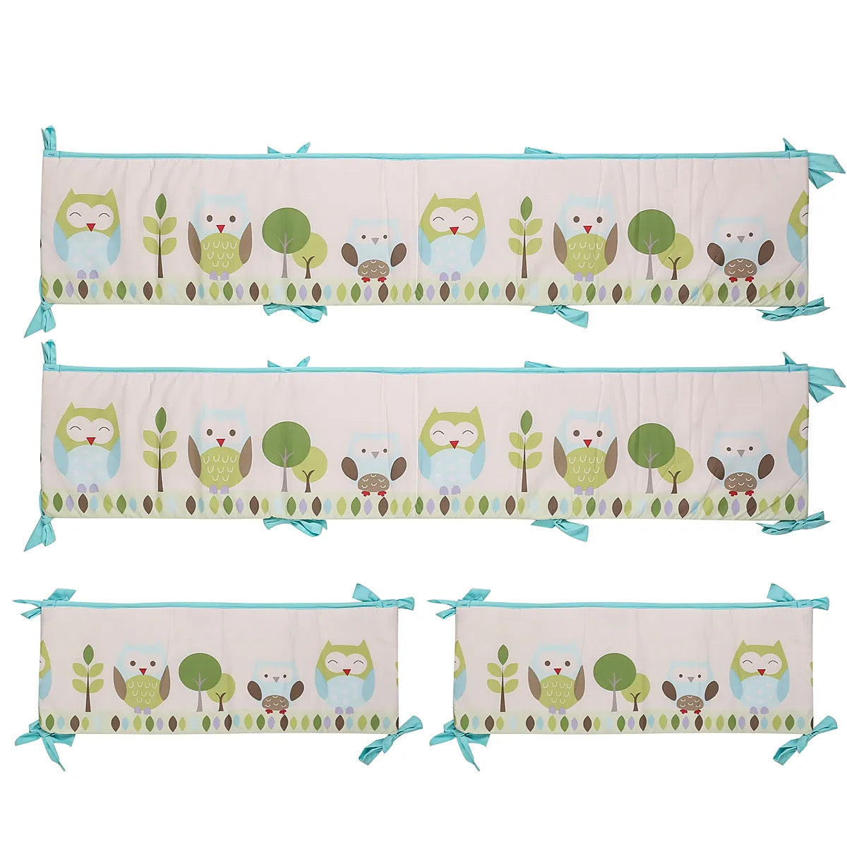 Padded Cot  Bumpers and Fitted Sheet Set