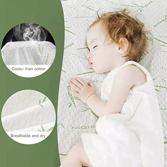 Bamboo Mattress Protector for Cot - 100% Waterproof