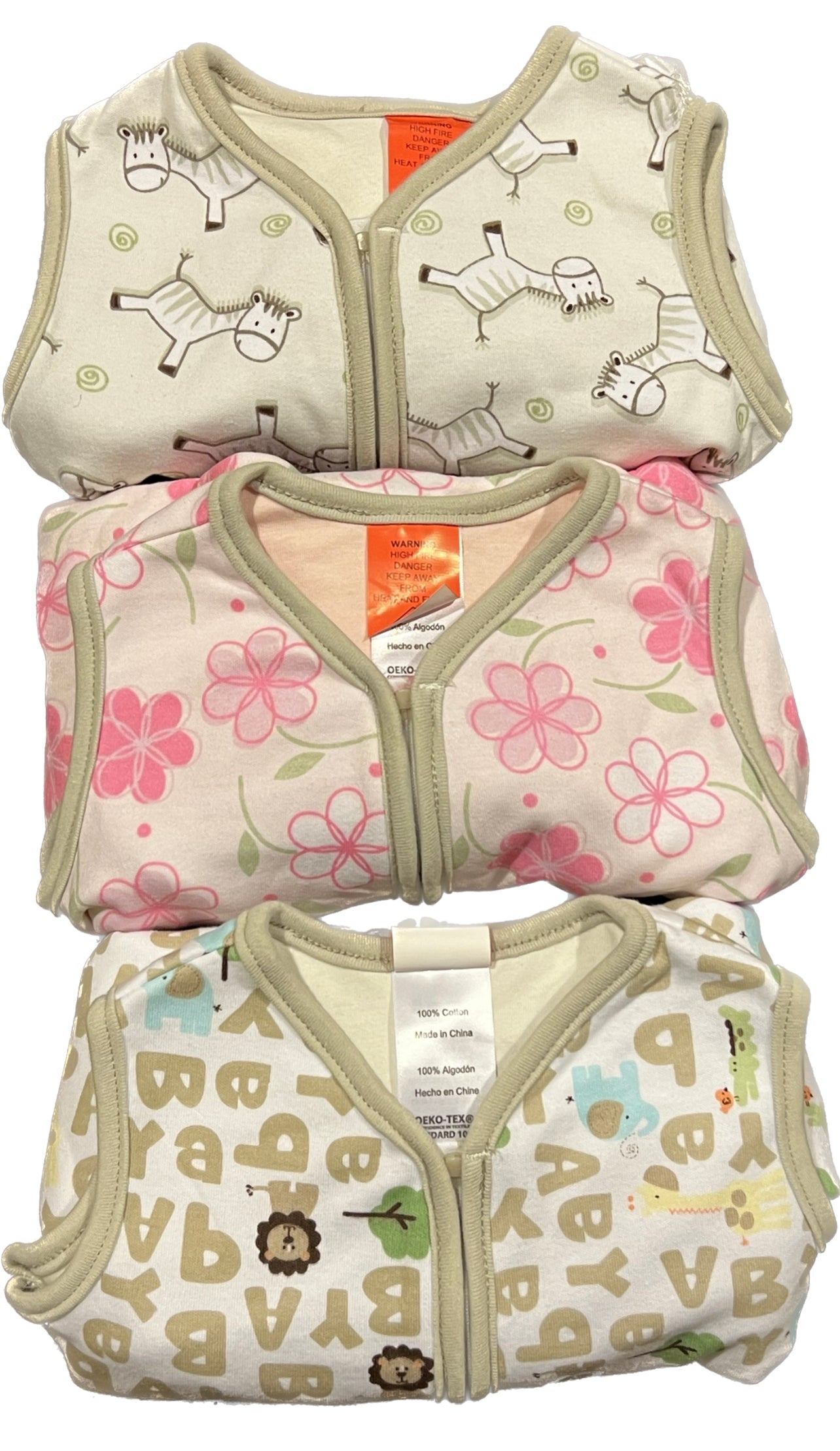 3 Piece Sleeping Bags Set for Newborn