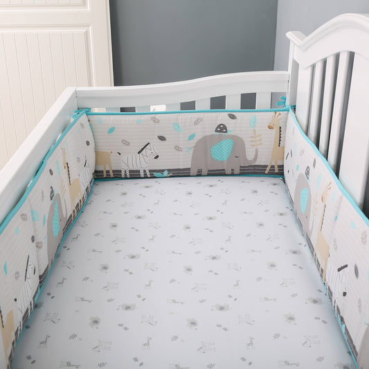 Padded Cot Bumpers, Animal Pattern