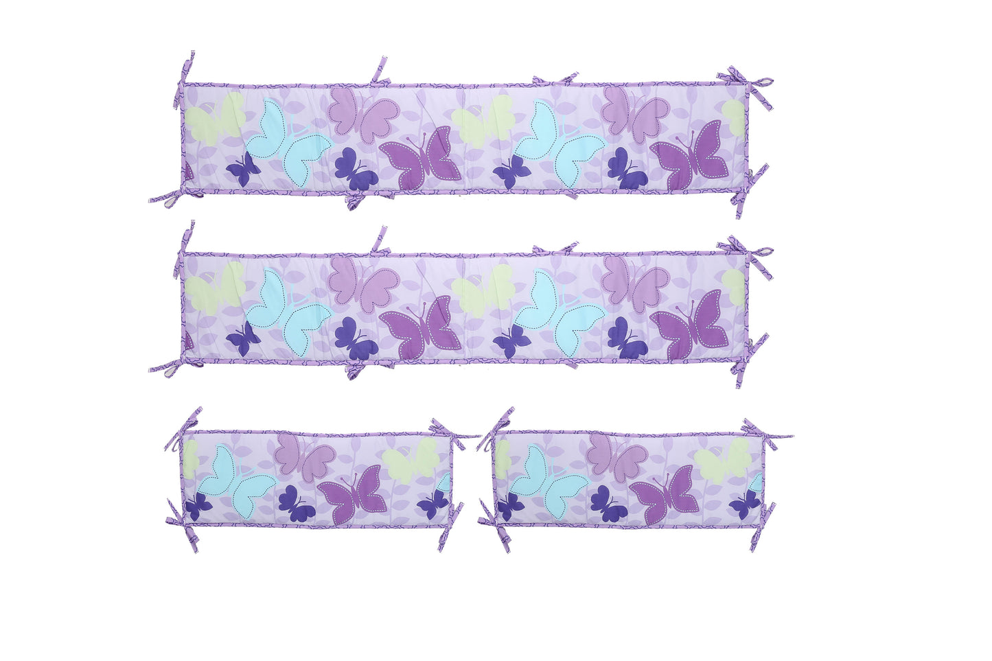 Cot  Bumpers and 2 x Fitted Sheet Set; Butterfly Pattern