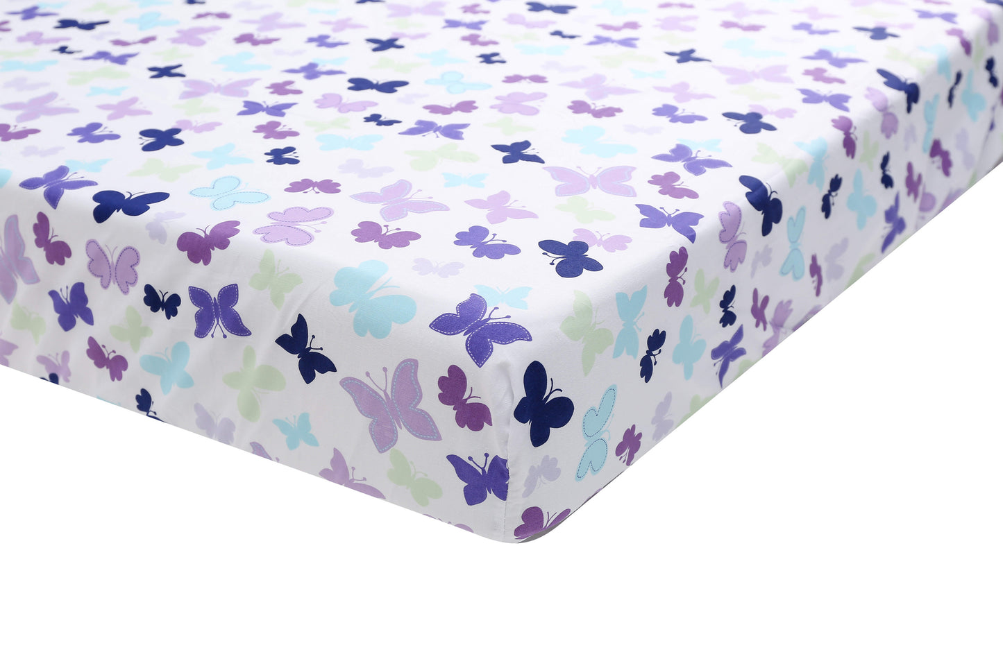 Cot Fitted Sheet; Butterfly Pattern