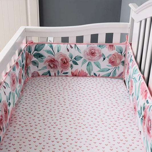 Padded Cot Bumpers, Floral