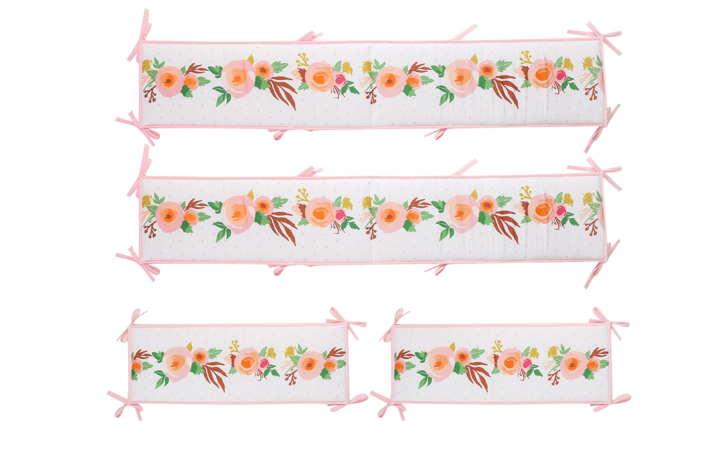 Padded Cot Bumpers; Floral