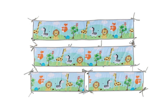 Padded Cot Bumpers, Animal Pattern