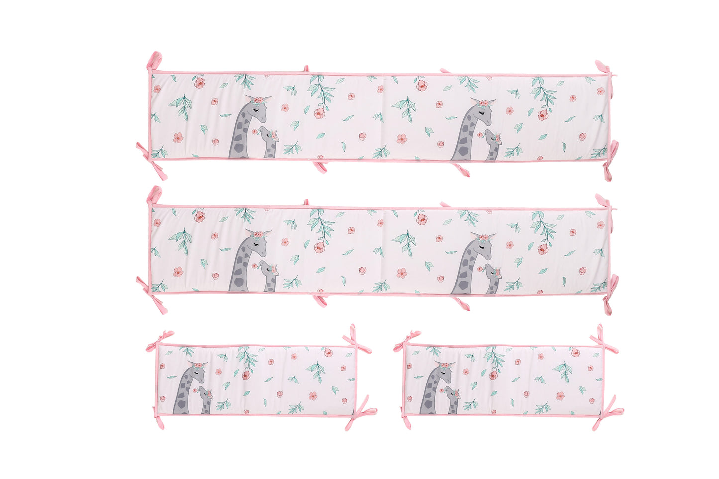 Padded Cot Bumpers; Giraffe Pattern